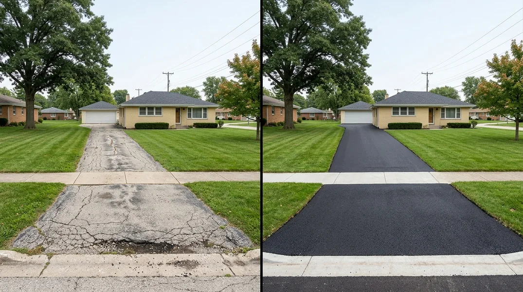 Result asphalt paving in Champaign - Champaign Asphalt Paving